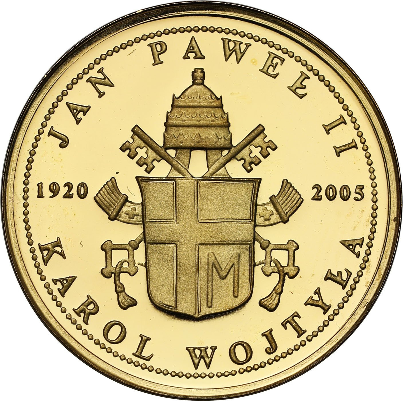 Polska. Medal Święty Jan Paweł II 2005 - ZŁOTO